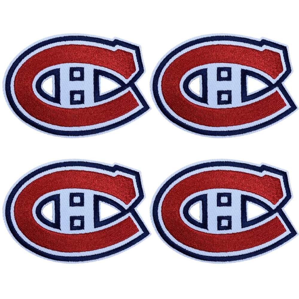 4 x Montreal Canadiens Logo Iron On Patches